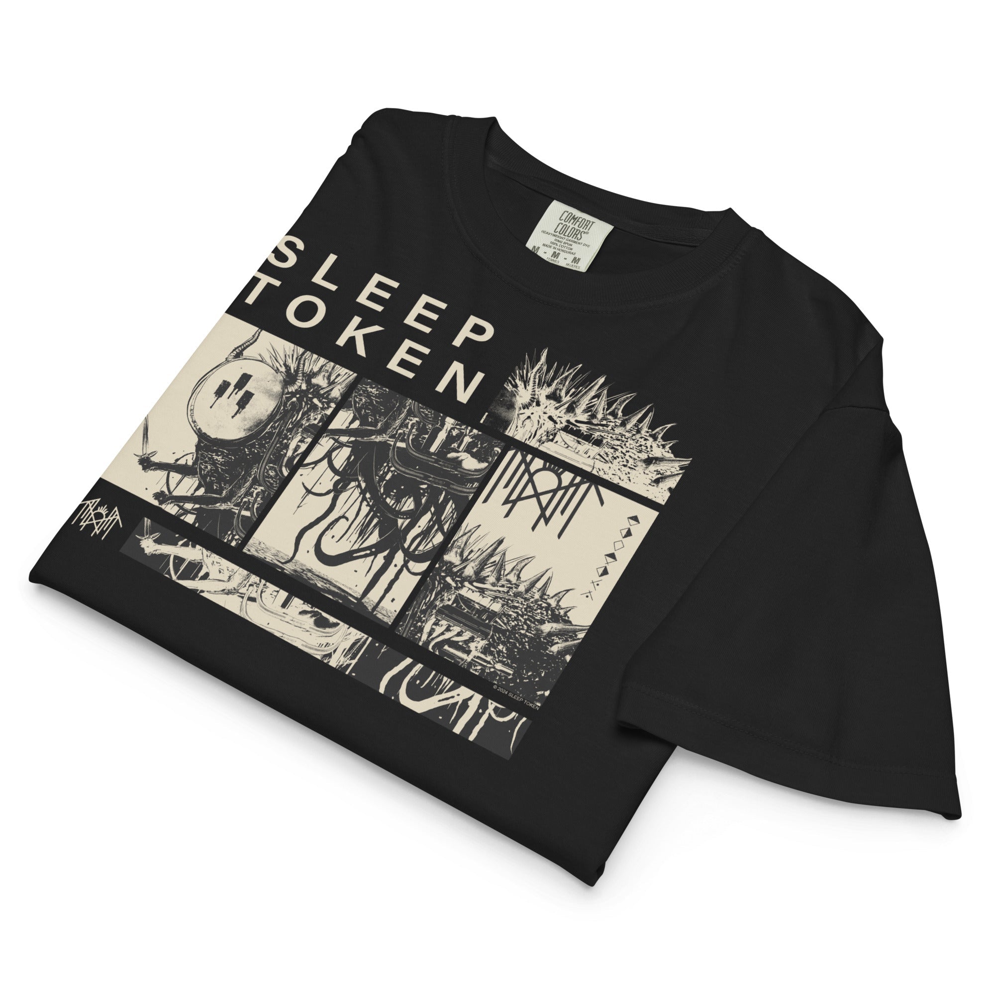 Sleep Token Jaws Mineral Wash Womens Crop Top