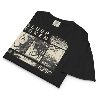 Sleep Token Jaws Mineral Wash Womens Crop Top