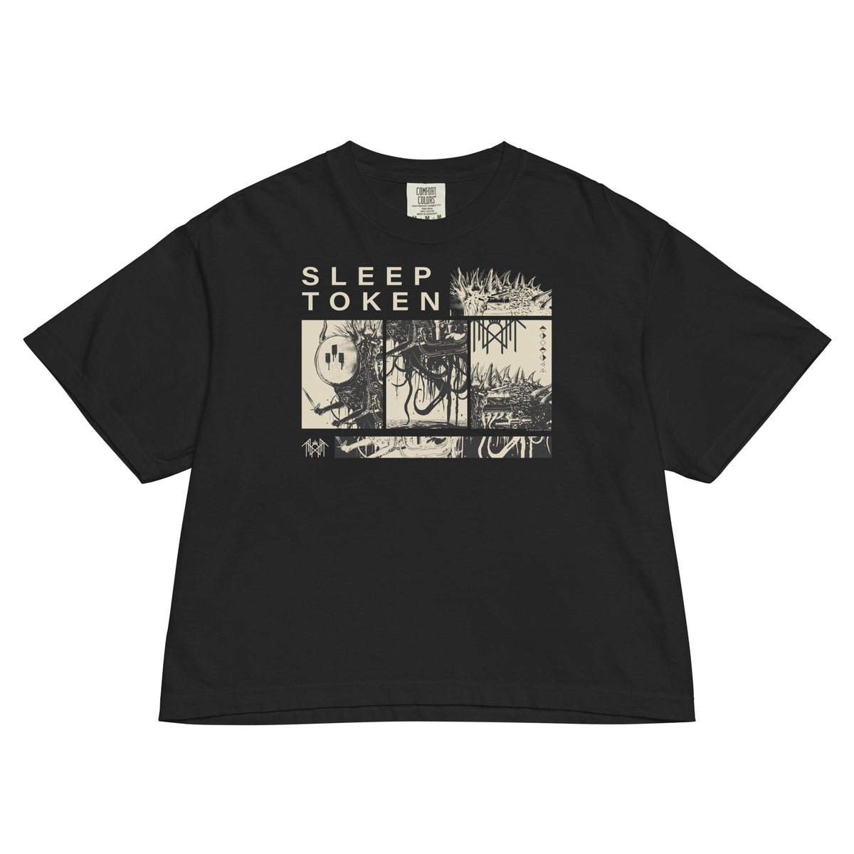 Sleep Token Jaws Mineral Wash Womens Crop Top