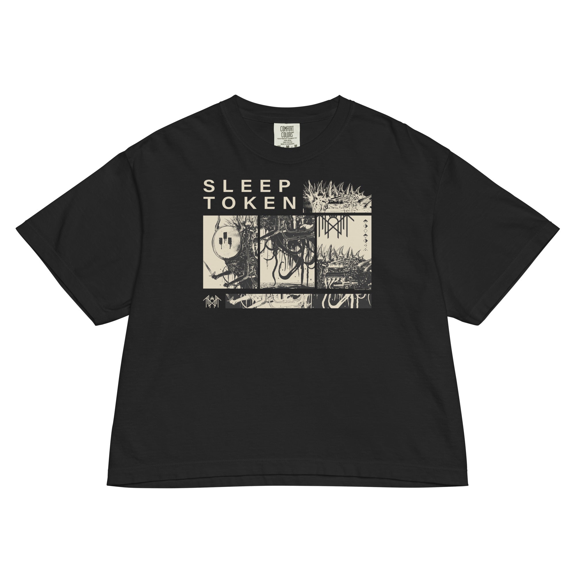Sleep Token Jaws Mineral Wash Womens Crop Top