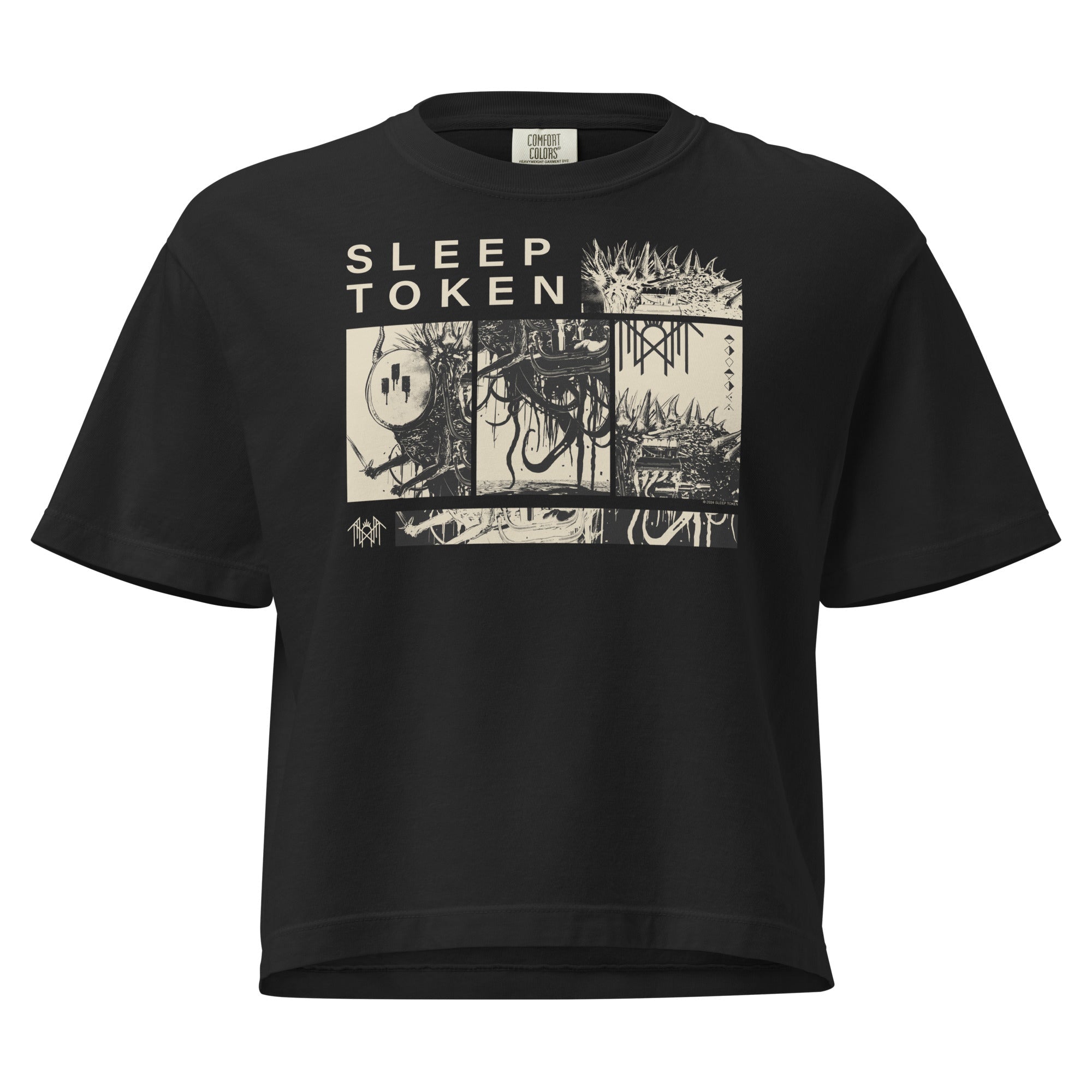 Sleep Token Jaws Mineral Wash Womens Crop Top