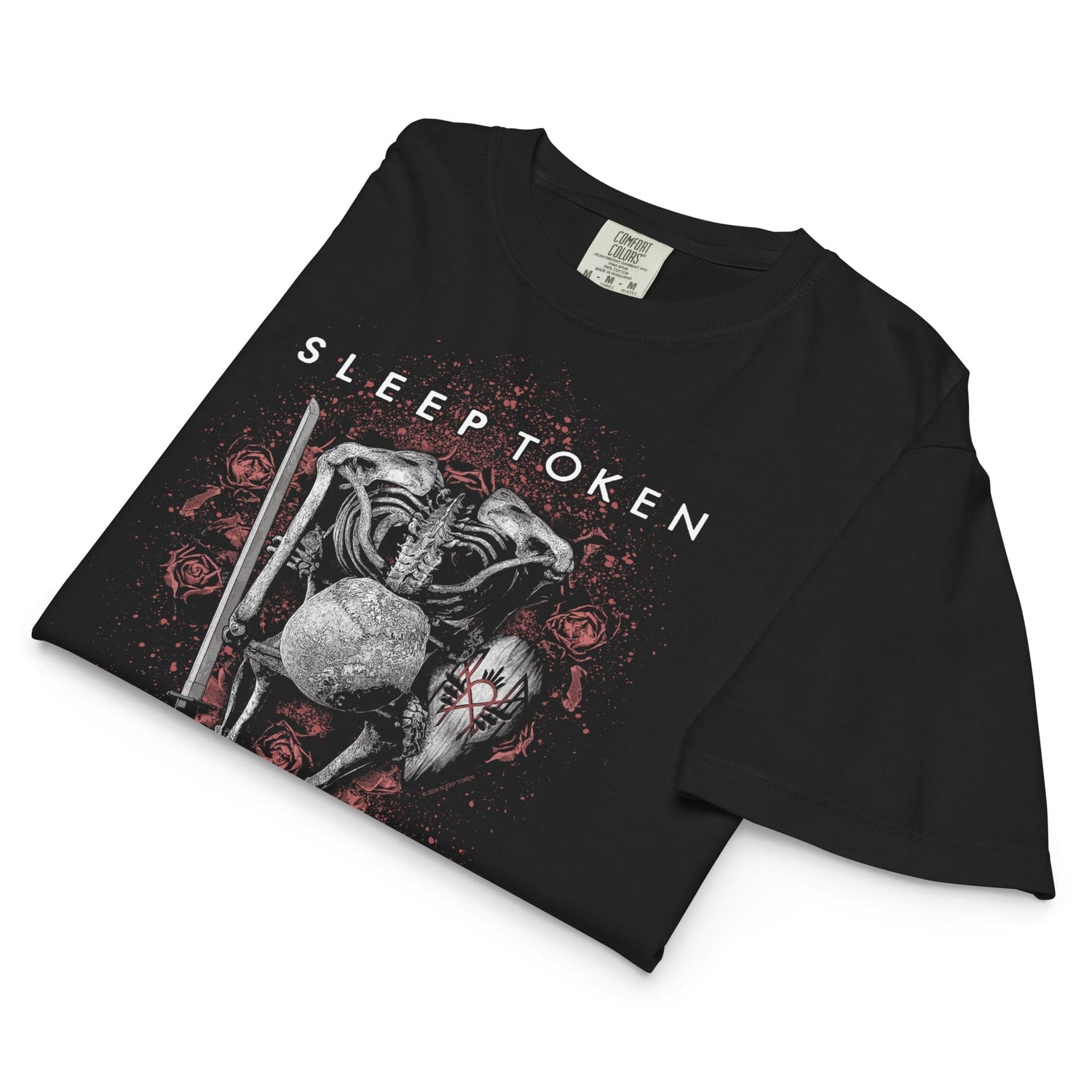 Sleep Token Levitate Mineral Wash Womens Crop Top