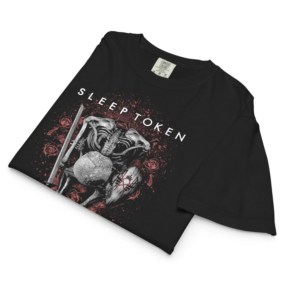 Sleep Token Levitate Mineral Wash Womens Crop Top