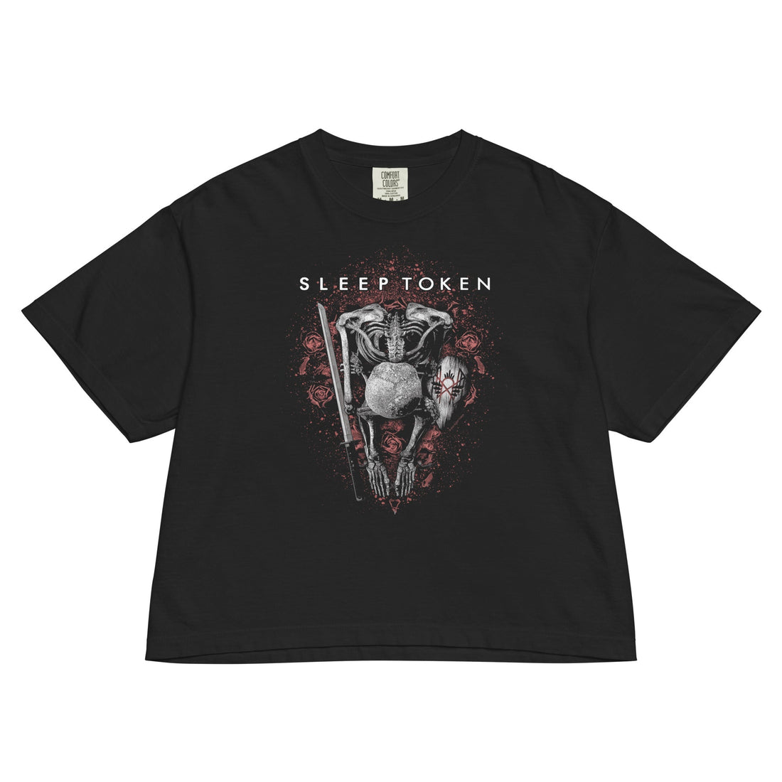 Sleep Token Levitate Mineral Wash Womens Crop Top