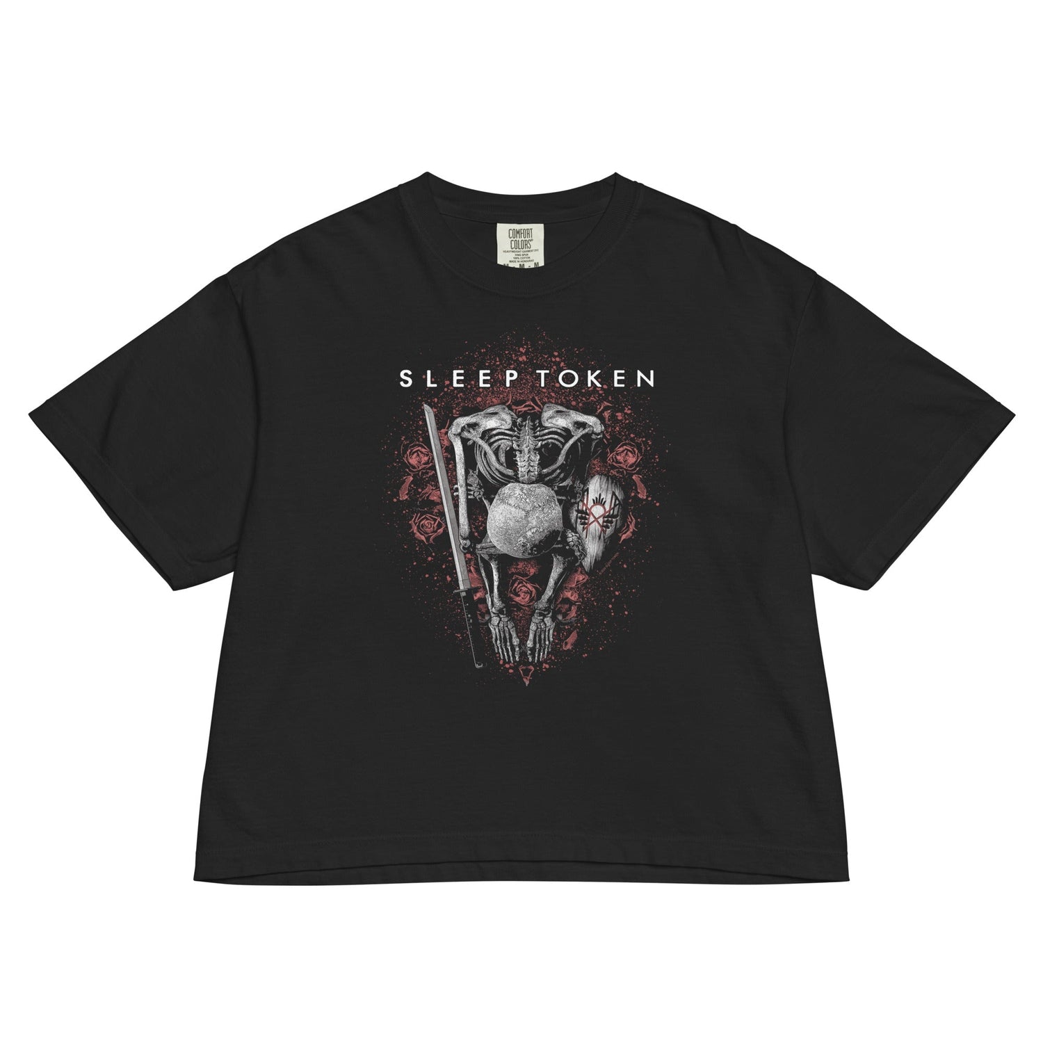 Sleep Token Levitate Mineral Wash Womens Crop Top