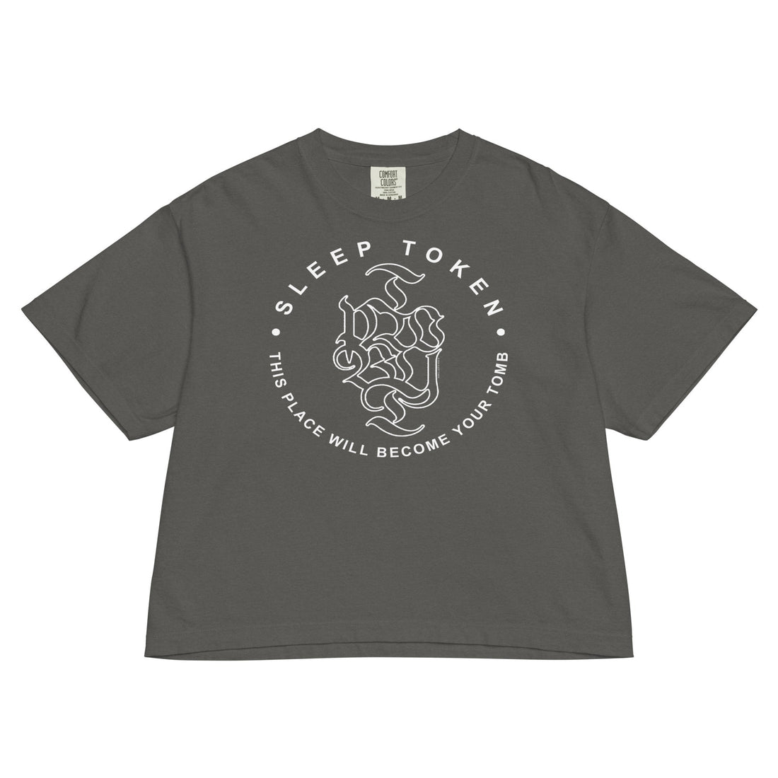 Sleep Token London Mineral Wash Womens Crop Top