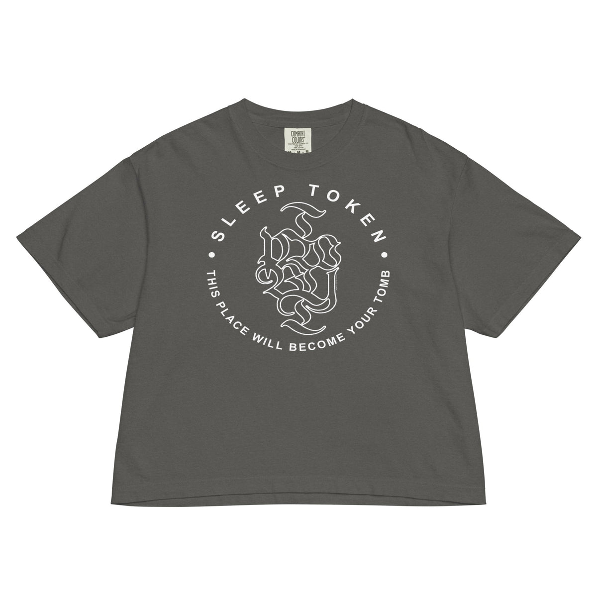 Sleep Token London Mineral Wash Womens Crop Top