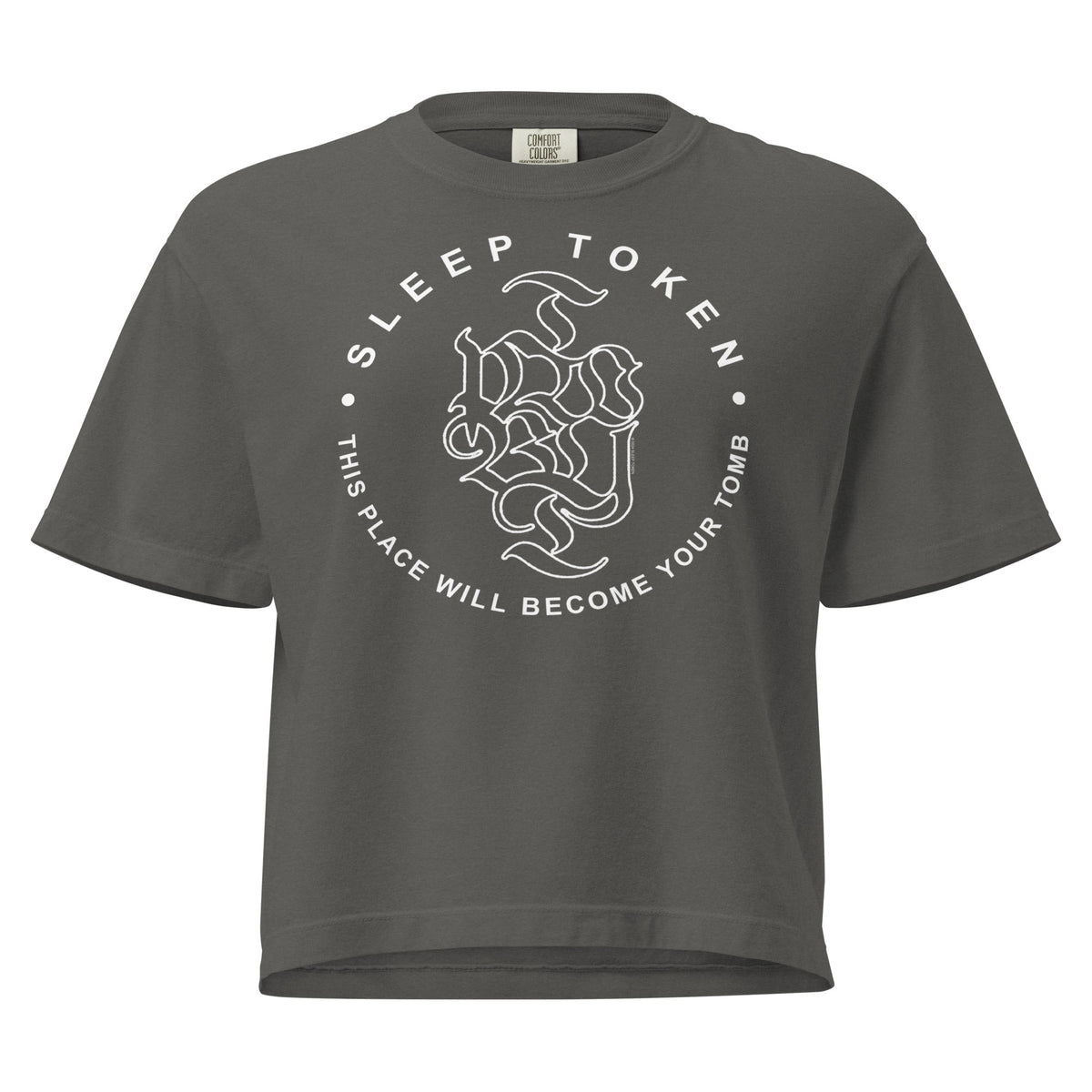 Sleep Token London Mineral Wash Womens Crop Top
