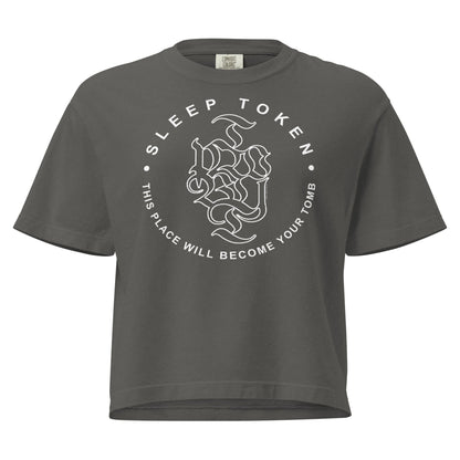 Sleep Token London Mineral Wash Womens Crop Top