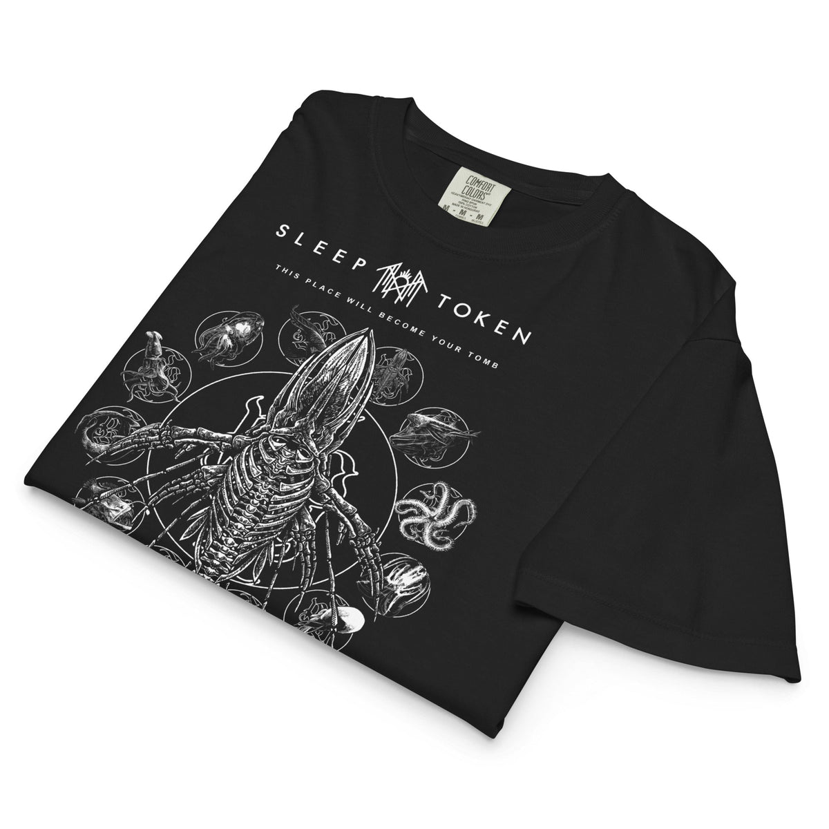 Sleep Token Mine Mineral Wash Womens Crop Top