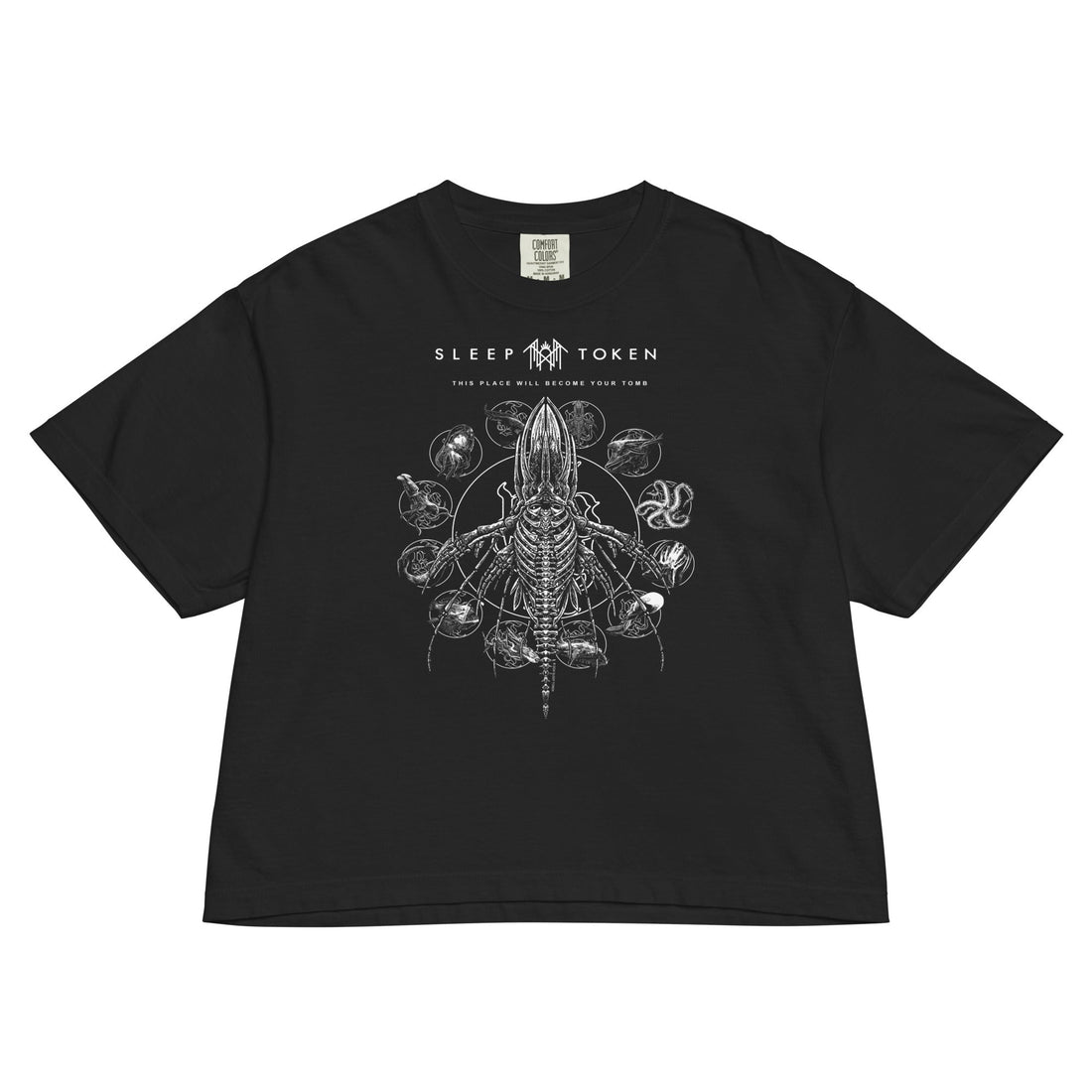 Sleep Token Mine Mineral Wash Womens Crop Top
