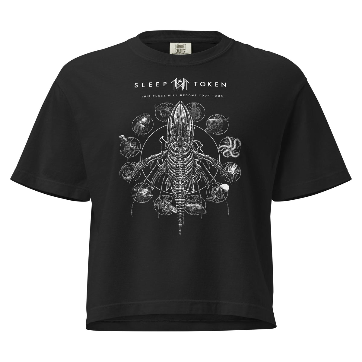Sleep Token Mine Mineral Wash Womens Crop Top