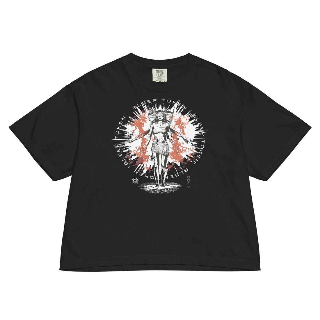 Sleep Token Nazareth Mineral Wash Womens Crop Top