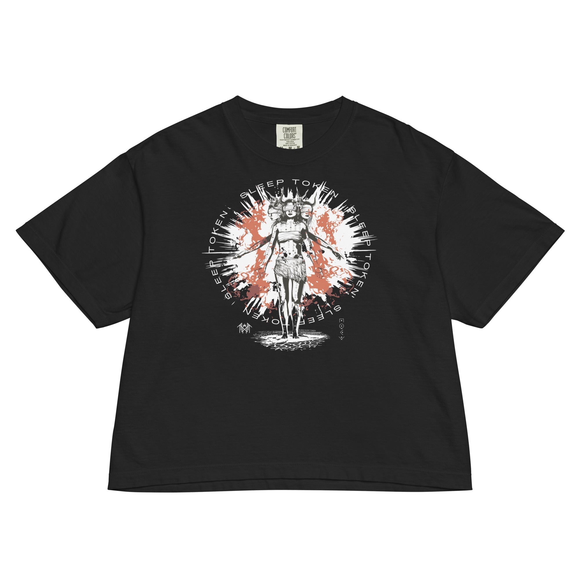 Sleep Token Nazareth Mineral Wash Womens Crop Top