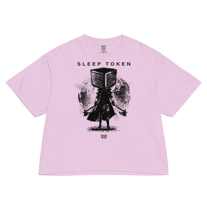 Sleep Token Party Over Mineral Wash Womens Crop Top