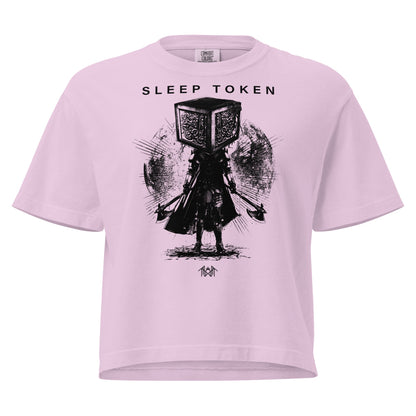 Sleep Token Party Over Mineral Wash Womens Crop Top