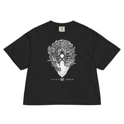 Sleep Token Say That You Will Mineral Wash Womens Crop Top