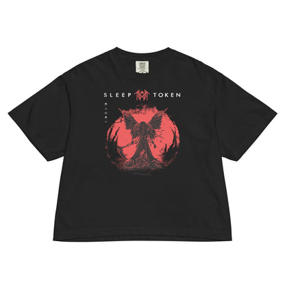 Sleep Token Telomeres Mineral Wash Womens Crop Top