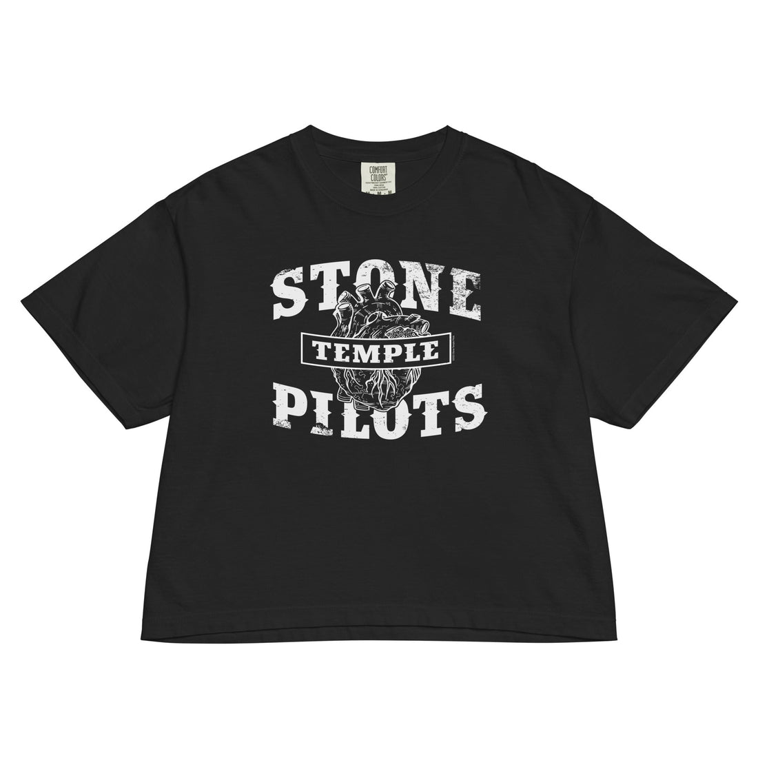 Stone Temple Pilots - Heart Logo Mineral Wash Womens Crop Top