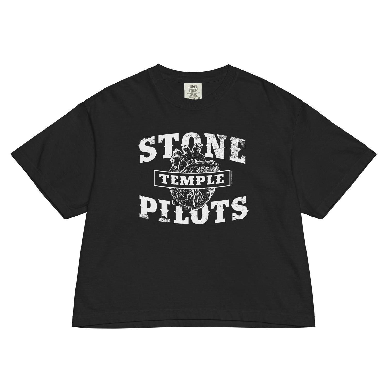 Stone Temple Pilots - Heart Logo Mineral Wash Womens Crop Top