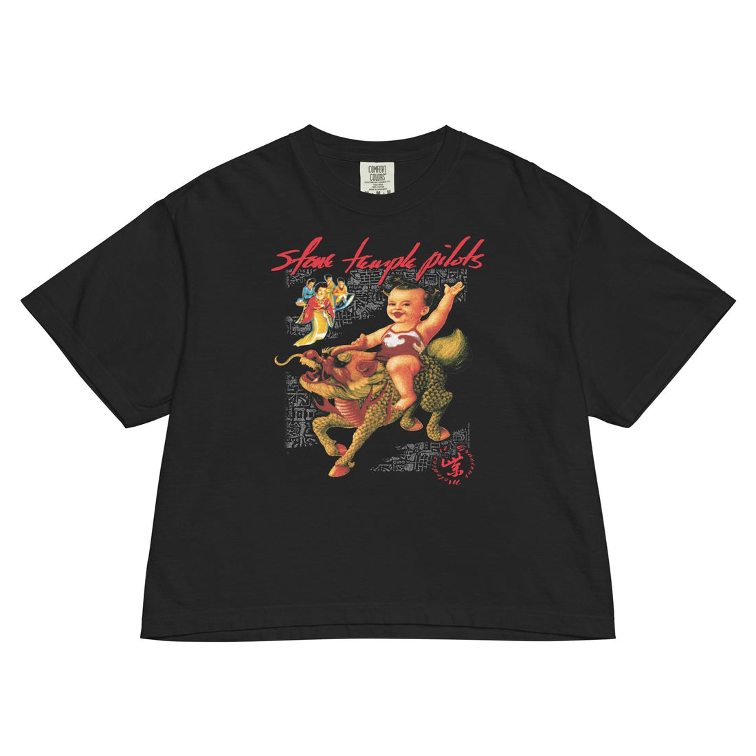 Stone Temple Pilots Purple Mineral Wash Womens Crop Top