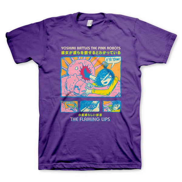 THE FLAMING LIPS Powerful T-Shirt, Yoshimi on Purple