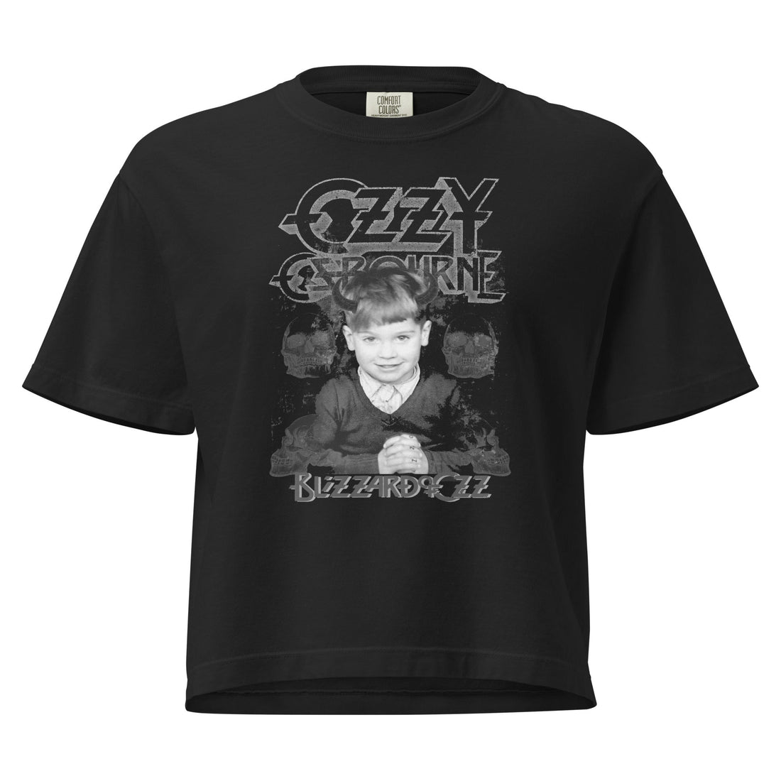 The Legend of Ozzy Mineral Wash Womens Crop Top