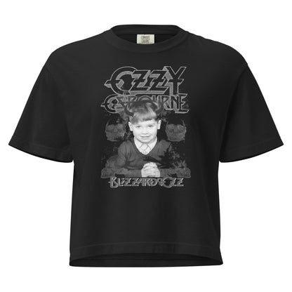 The Legend of Ozzy Mineral Wash Womens Crop Top