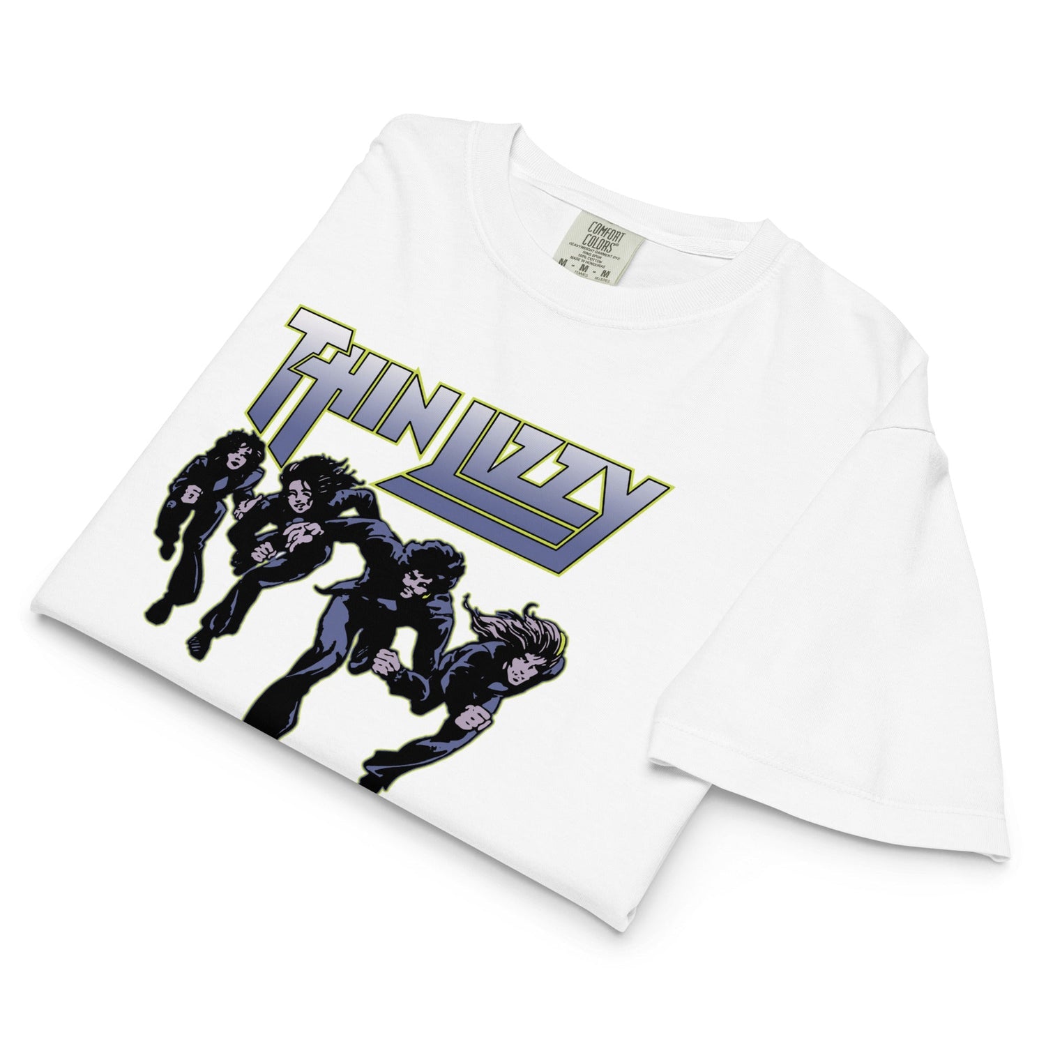Thin Lizzy Jailbreakers Mineral Wash Womens Crop Top
