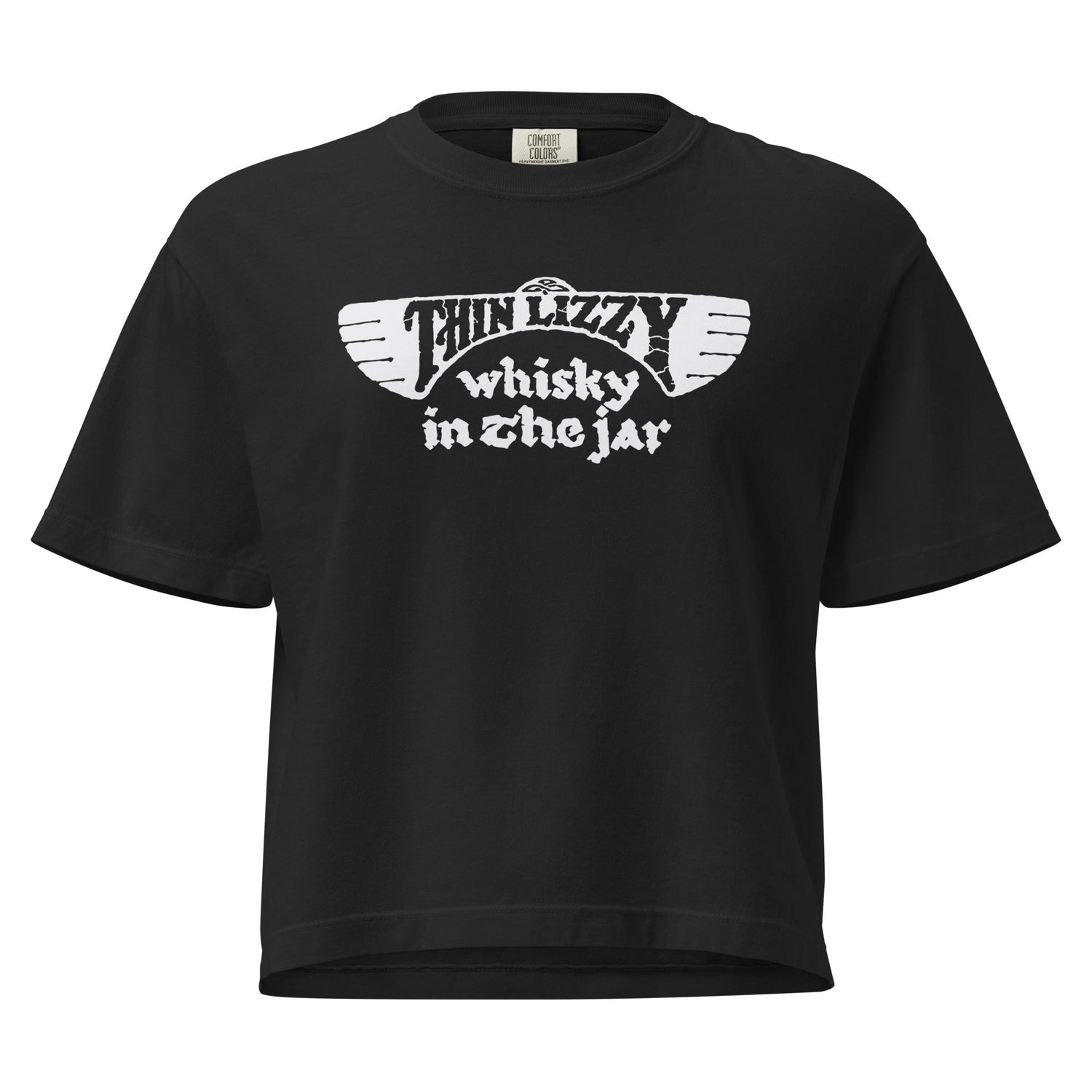 Thin Lizzy - Whiskey Mineral Wash Womens Crop Top