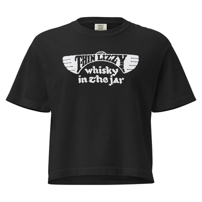 Thin Lizzy - Whiskey Mineral Wash Womens Crop Top
