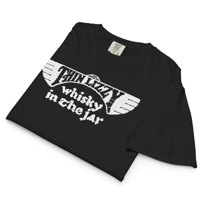 Thin Lizzy - Whiskey Mineral Wash Womens Crop Top
