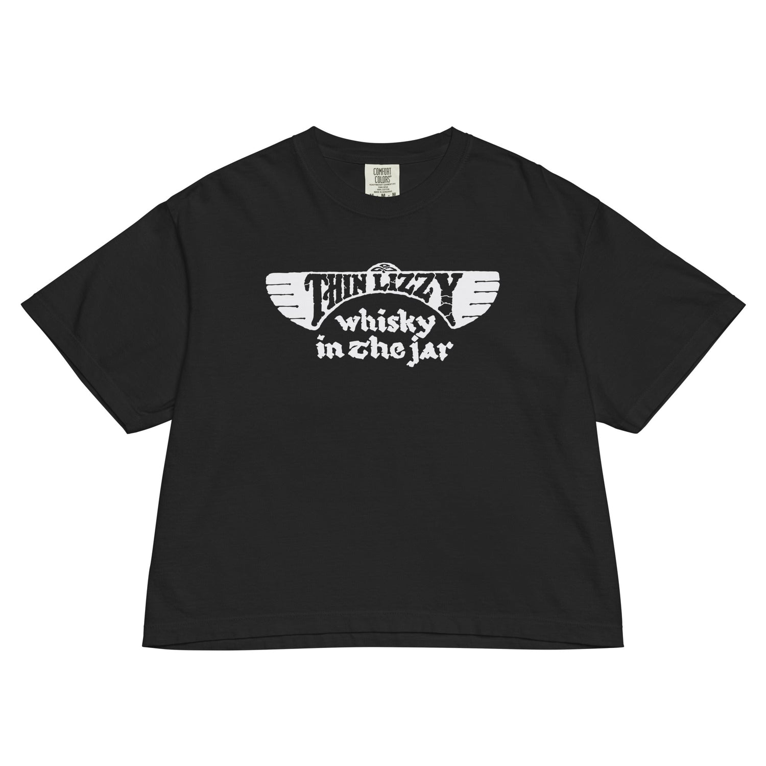 Thin Lizzy - Whiskey Mineral Wash Womens Crop Top