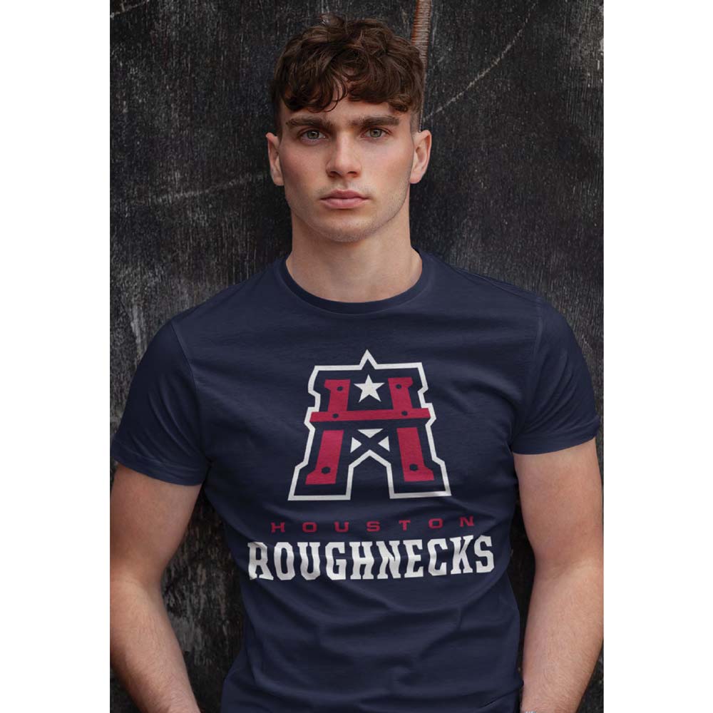 USFL Eye-Catching T-Shirt, HOUSTON ROUGHNECKS