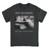 Black t-shirt with Joy Division album cover design featuring a black and white photo and text.
