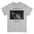 Gray t-shirt with Joy Division &