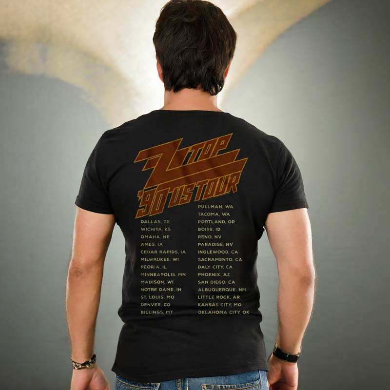 ZZ TOP Eye-Catching T-Shirt, 1990 US Tour