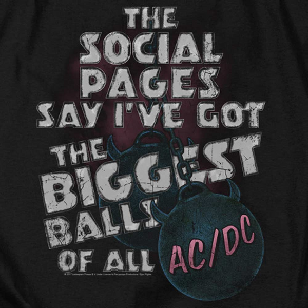 V-Neck AC/DC T-Shirt, Big Balls