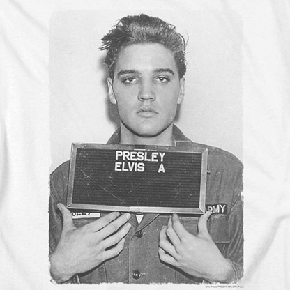 Premium ELVIS PRESLEY Hoodie, Army Mugshot