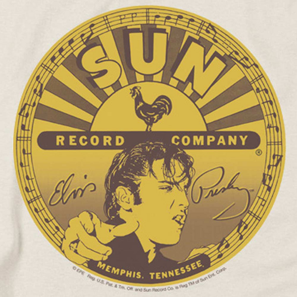 SUN RECORDS Impressive T-Shirt, Elvis Label