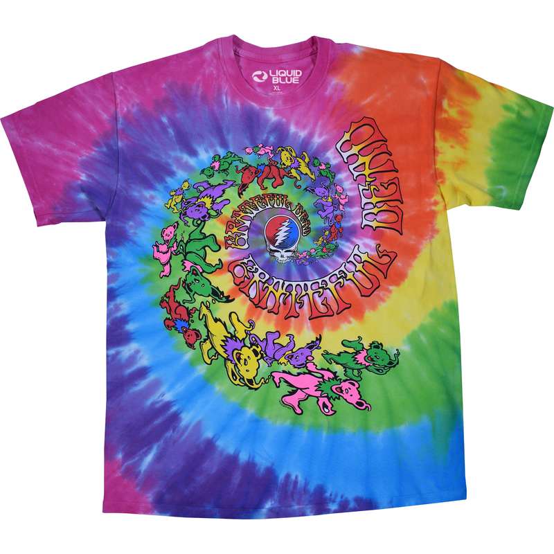 GRATEFUL DEAD T-Shirt, Spiral Trippy Bears