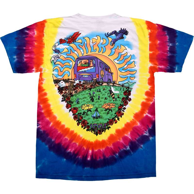 Grateful Dead Summer Tour Bus Tie Dye T-Shirt