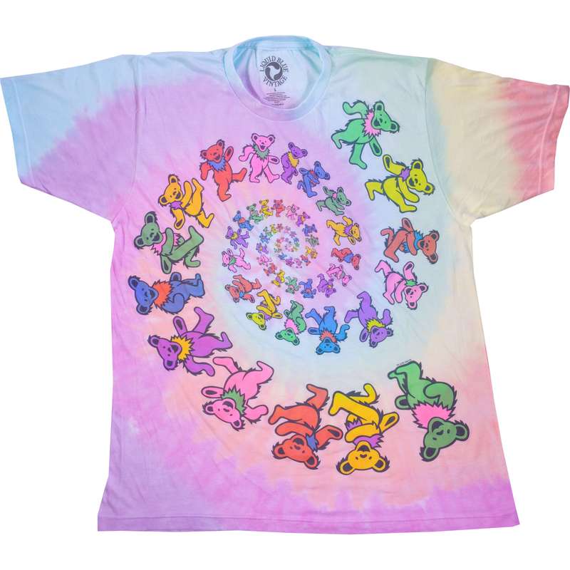 GRATEFUL DEAD T-Shirt, Vintage Spiral Bears