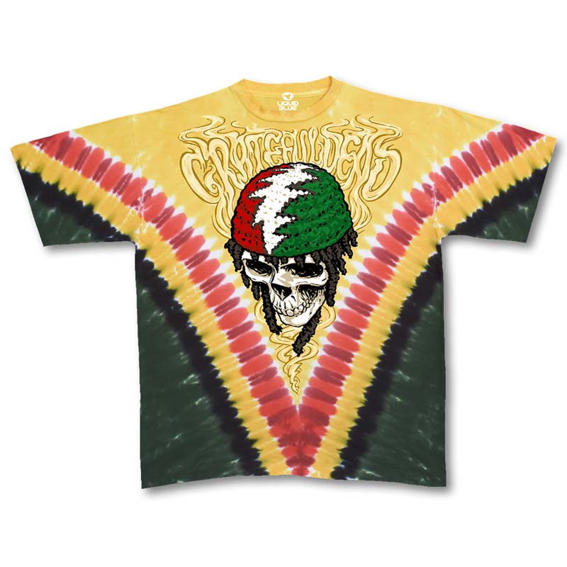 GRATEFUL DEAD T-Shirt, Rasta Dead Vdye