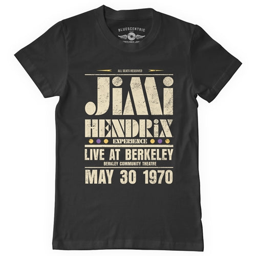 JIMI HENDRIX Superb T-Shirt, Live at Berkeley 1970