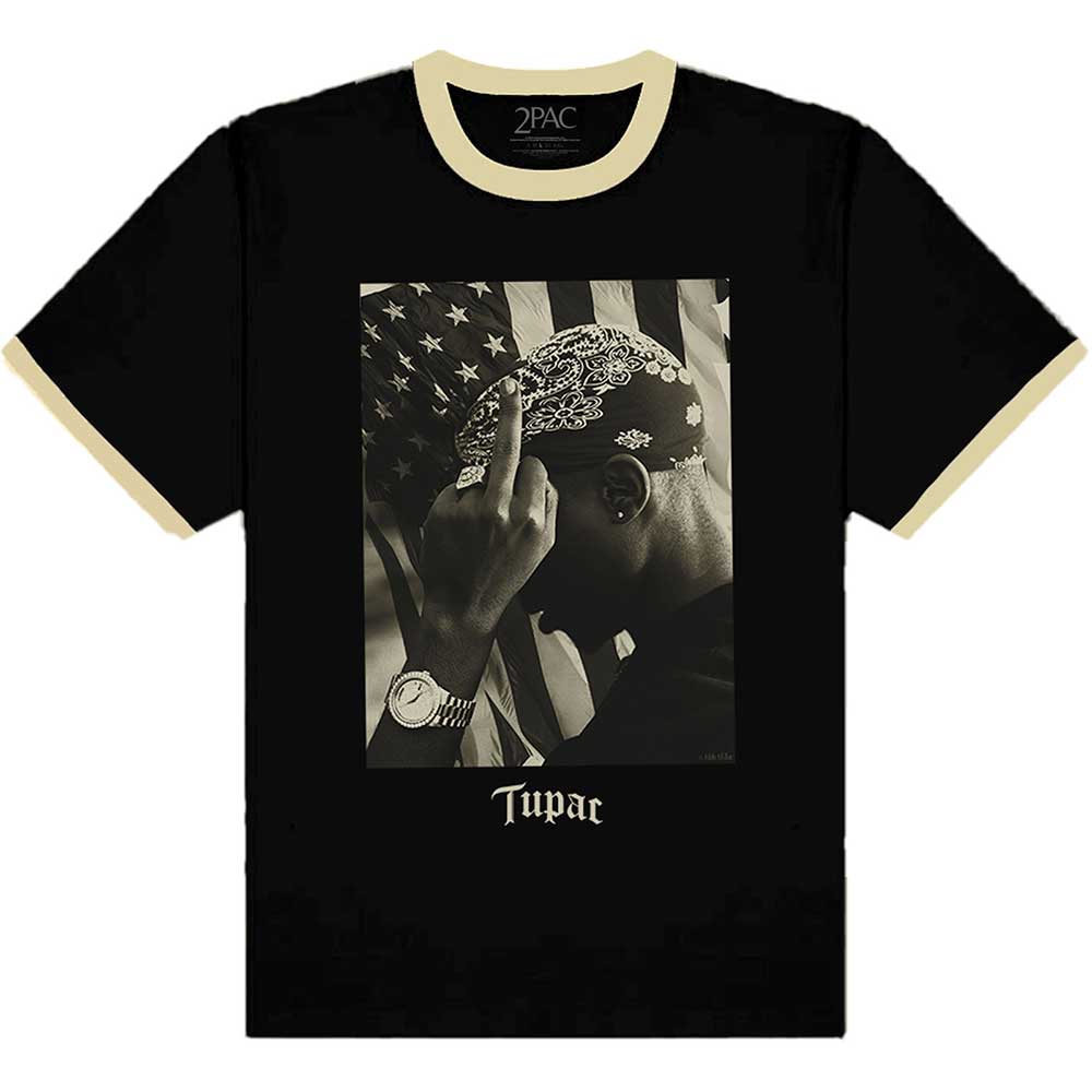 TUPAC Attractive T-Shirt, Flag Photo