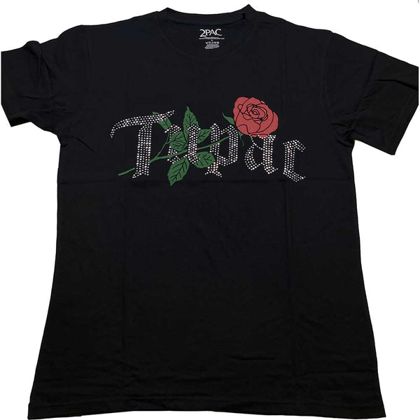 TUPAC Attractive T-Shirt, Rose Logo
