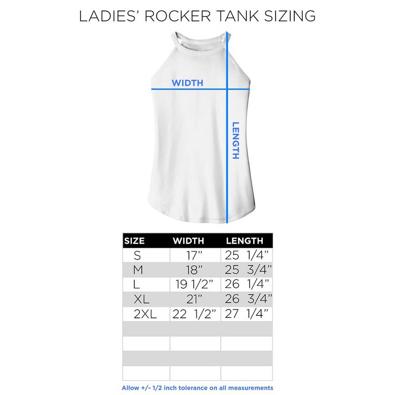 TRAIN Rocker Tank for Ladies, Train Sunset