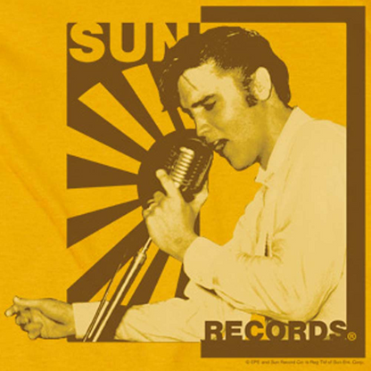 SUN RECORDS Impressive T-Shirt, Elvis On The Mic