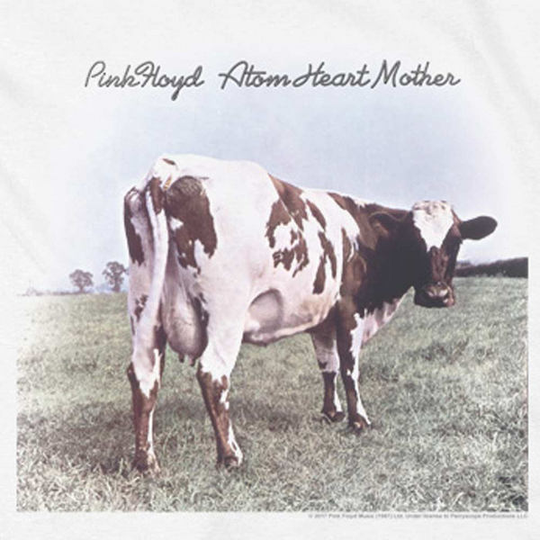 PINK FLOYD Impressive White T-Shirt, Atom Heart Mother